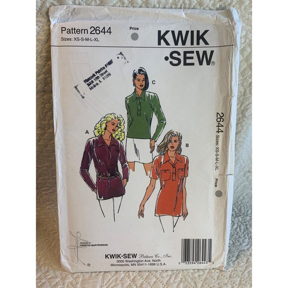 Kwik Sew Misses Tops Sewing Pattern sz XS S M L XL 2644 - uncut - Picture 1 of 8